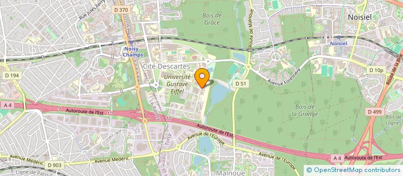 localisation de l'entreprise EUROTRUST à CHAMPS-SUR-MARNE