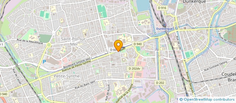 localisation de l'entreprise EUROV.O. à DUNKERQUE