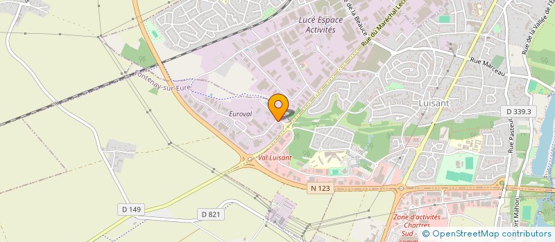 localisation de l'entreprise EUROVAL'AUTO à FONTENAY-SUR-EURE