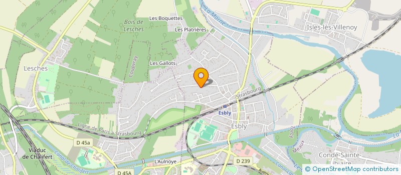 localisation de l'entreprise EUROVELO à ESBLY