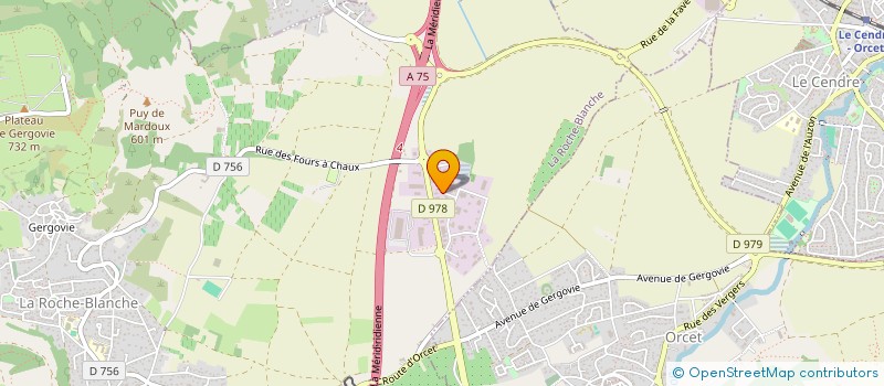 localisation de l'entreprise EUROVERGNE à LA ROCHE BLANCHE