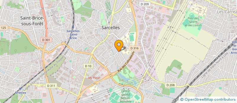 localisation de l'entreprise EUROVET à SARCELLES