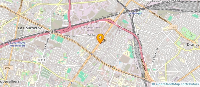 localisation de l'entreprise EUROVIA à LA COURNEUVE