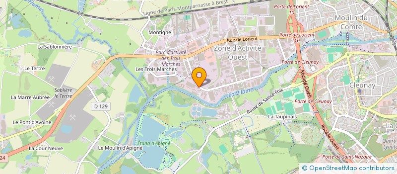 localisation de l'entreprise EUROVIA BRETAGNE  RENNES