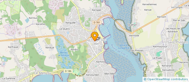 localisation de l'entreprise EURVAD  LA TRINITE-SUR-MER