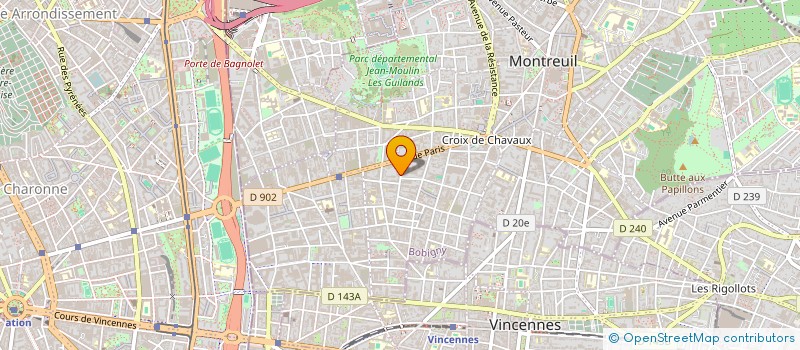 localisation de l'entreprise EURYDICE à MONTREUIL