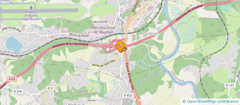 localisation de l'entreprise EUSKAL BIO à ANGLET