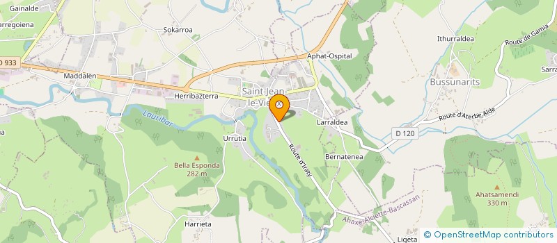 localisation de l'entreprise EUSKAL CONCEPT BATIMENT  AHAXE-ALCIETTE-BASCASSAN