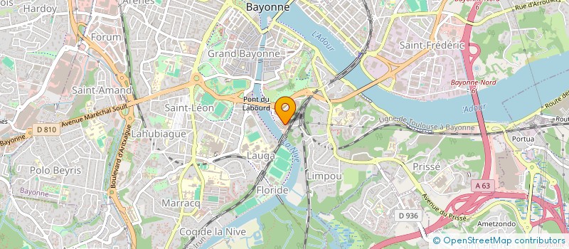 localisation de l'entreprise EUSKAL ROLLER DERBY ET COMPAGNIE à BAYONNE