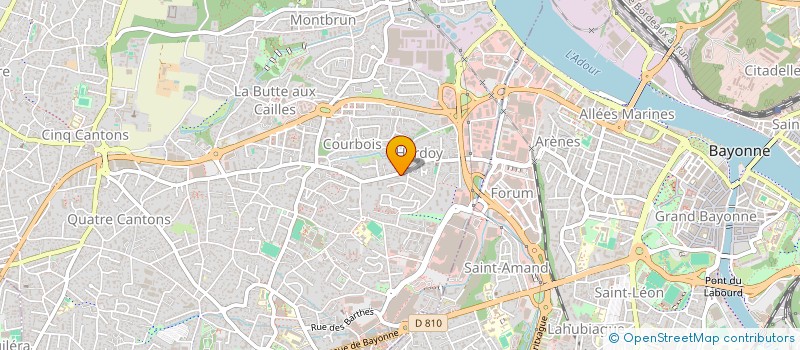 localisation de l'entreprise EUSKAL TENNIS  ANGLET