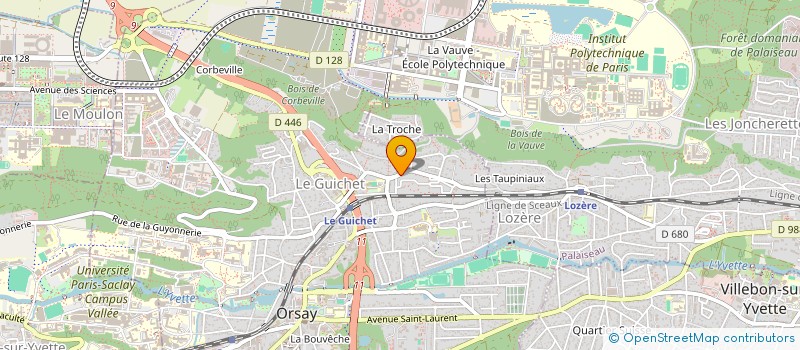 localisation de l'entreprise EUSYS INFORMATIQUE à ORSAY