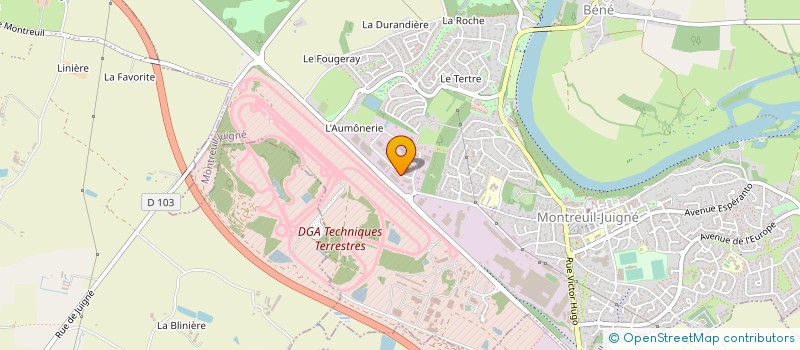 localisation de l'entreprise EUTELES à MONTREUIL-JUIGNE