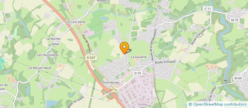 localisation de l'entreprise EUTELEXIA  TREILLIERES