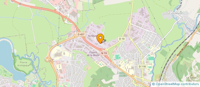 localisation de l'entreprise EUVRARD SA  VESOUL