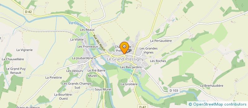 localisation de l'entreprise EUXINOS à LE GRAND-PRESSIGNY