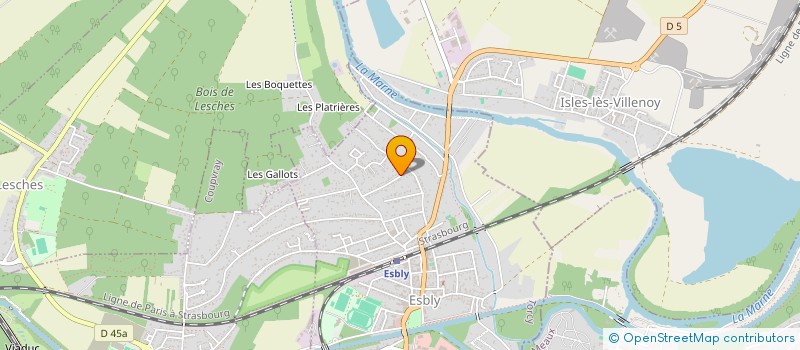 localisation de l'entreprise EV'ART à ESBLY