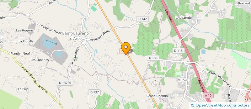 localisation de l'entreprise EV AUTOMOBILES  SAINT-LAURENT-D'ARCE