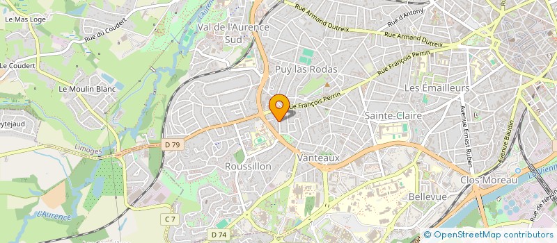 localisation de l'entreprise EV&CO à LIMOGES