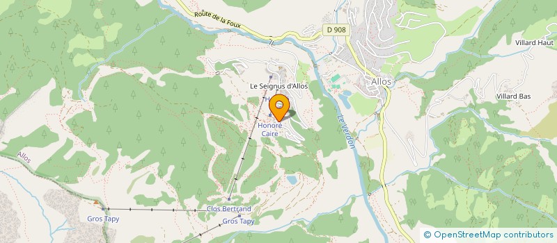 localisation de l'entreprise EV CO&CO  ALLOS