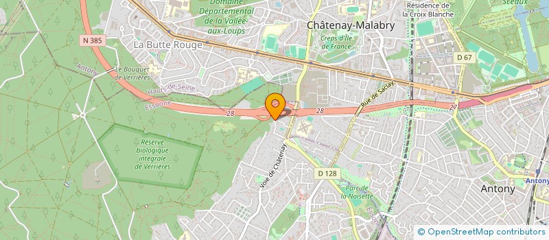localisation de l'entreprise EV CONSULTING à VERRIERES-LE-BUISSON