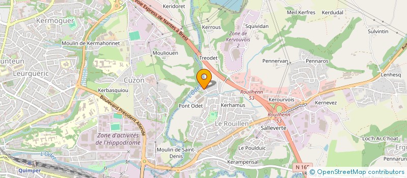 localisation de l'entreprise EV DESIGN à ERGUE-GABERIC