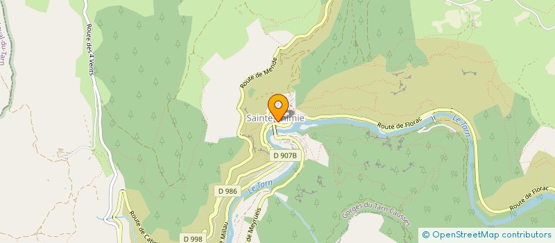 localisation de l'entreprise EV FAST TRIP  GORGES DU TARN CAUSSES