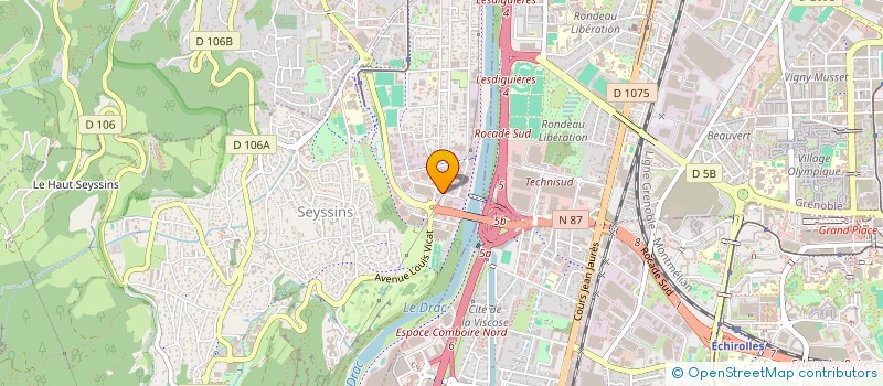 localisation de l'entreprise EV'IM à SEYSSINS