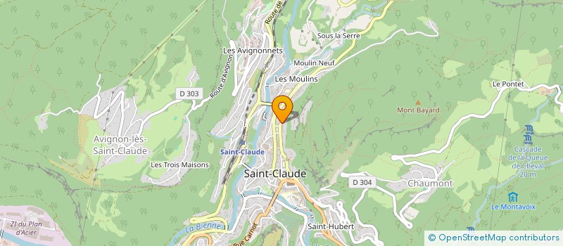 localisation de l'entreprise EV IMMO 1  SAINT-CLAUDE