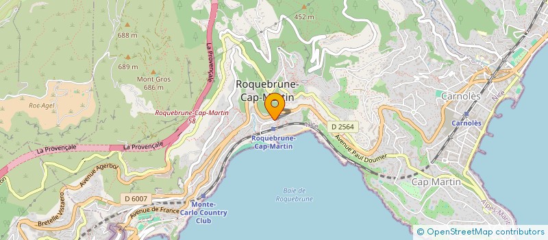 localisation de l'entreprise EV INTERNATIONAL à ROQUEBRUNE-CAP-MARTIN