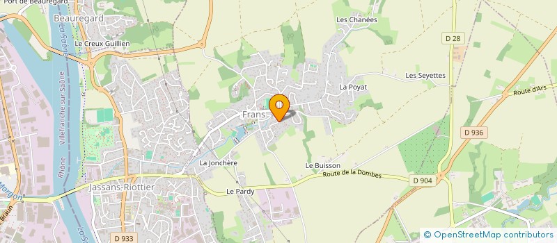 localisation de l'entreprise EV MAINTENANCE à FRANS