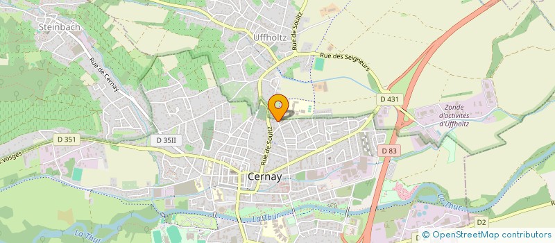 localisation de l'entreprise EV MENUISERIES à CERNAY