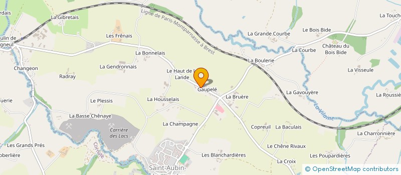 localisation de l'entreprise EV2A  FOUGERES