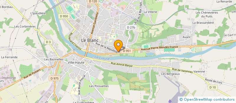 localisation de l'entreprise EV2B69 à LE BLANC