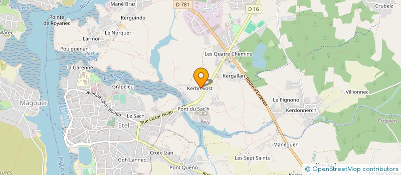 localisation de l'entreprise EV2C  BELZ