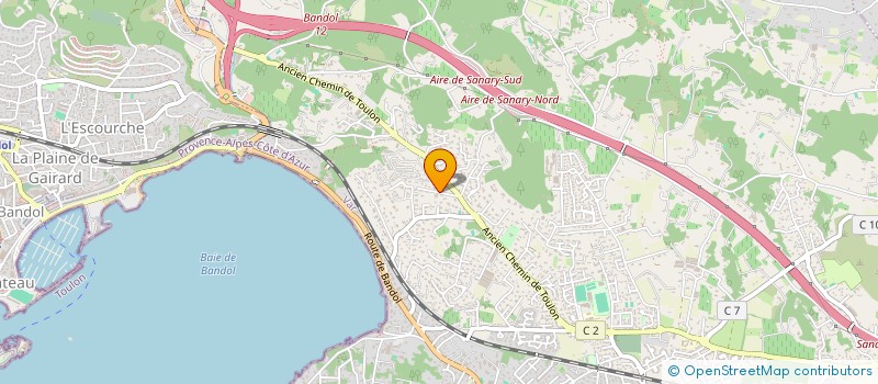 localisation de l'entreprise EV2L à SANARY-SUR-MER
