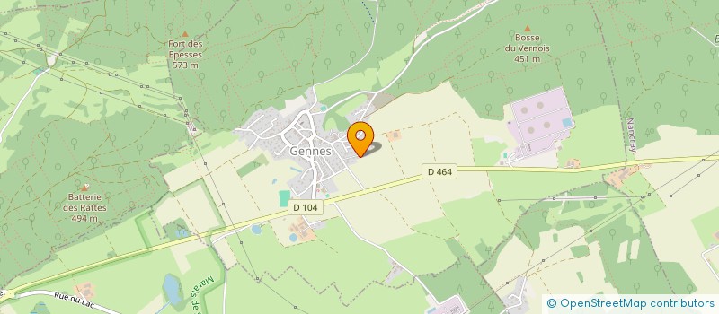 localisation de l'entreprise EV2M PAYSAGE  GENNES