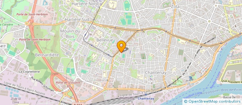 localisation de l'entreprise EVA à NANTES