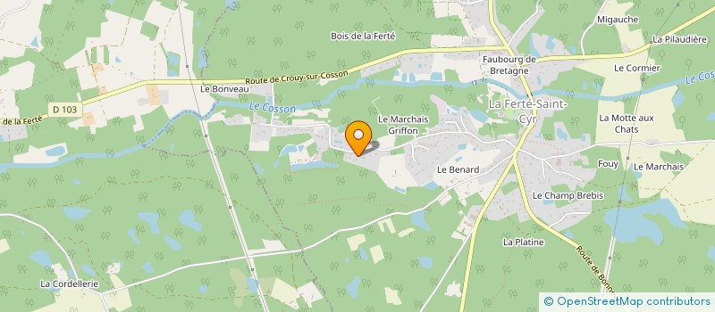 localisation de l'entreprise EVA ET JAMES  LA FERTE-SAINT-CYR