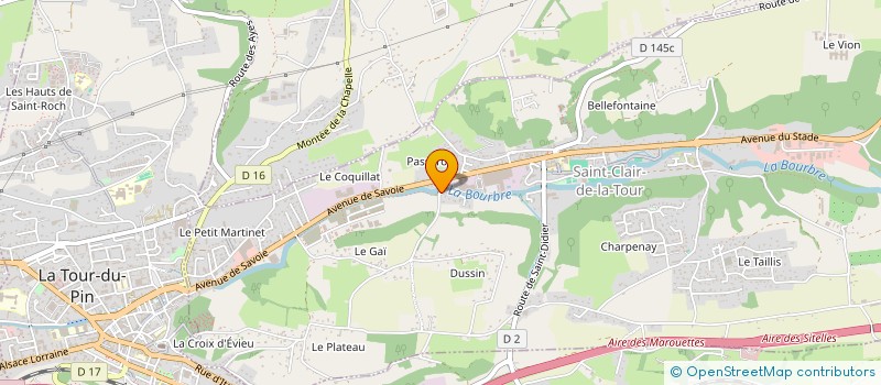 localisation de l'entreprise EVA&GUILLAUME  SAINT-CLAIR-DE-LA-TOUR