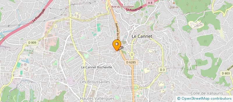 localisation de l'entreprise EVA ' L INVEST à LE CANNET
