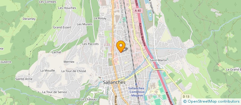 localisation de l'entreprise EVA LES ECOSSAIS DE LA VALLE DE L ARVE à SALLANCHES