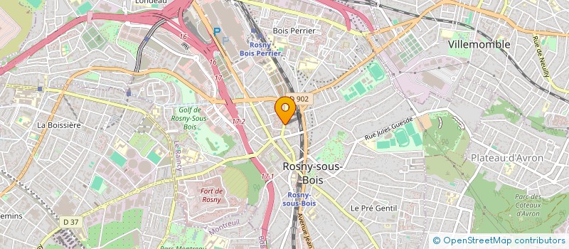 localisation de l'entreprise EVA-NET à ROSNY-SOUS-BOIS