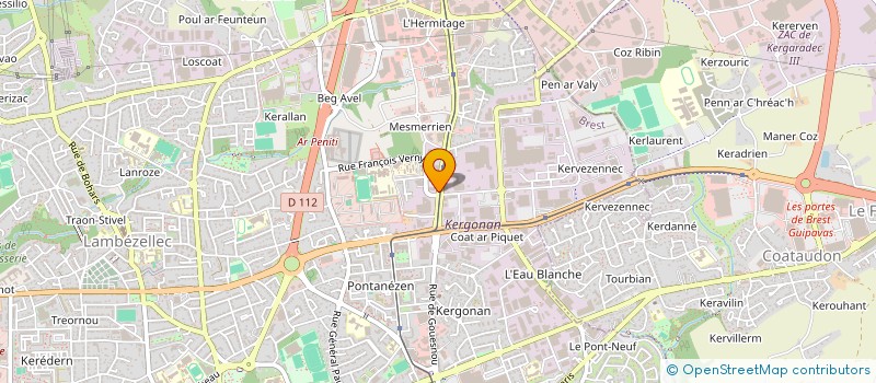 localisation de l'entreprise EVAB2 à BREST