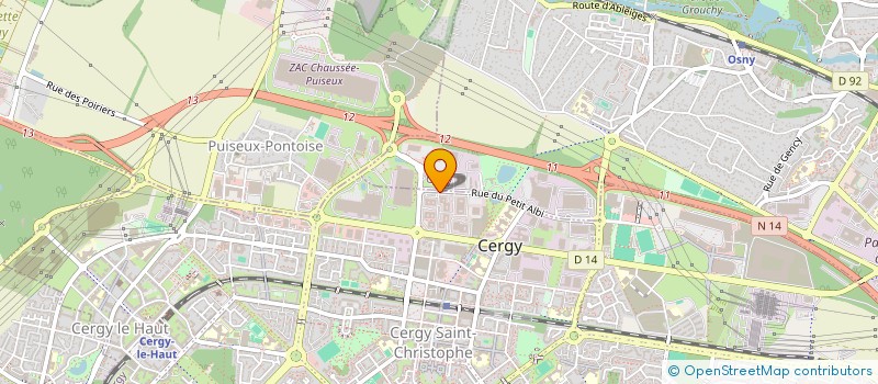 localisation de l'entreprise EVAC à CERGY