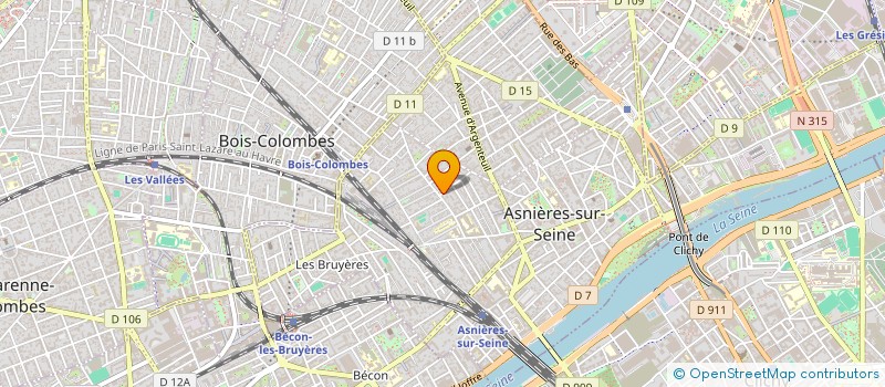 localisation de l'entreprise EVAC à ASNIERES-SUR-SEINE