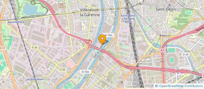 localisation de l'entreprise EVAC  L'ILE-SAINT-DENIS