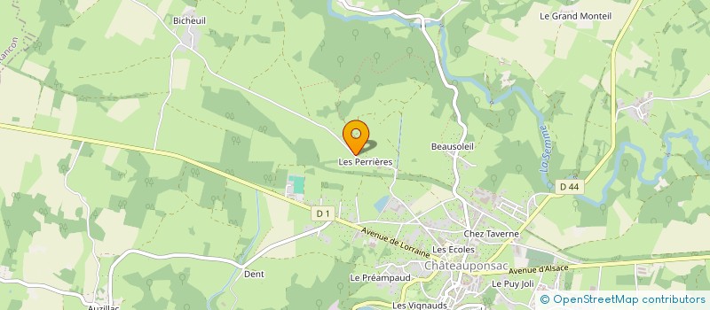 localisation de l'entreprise EVACABA à CHATEAUPONSAC