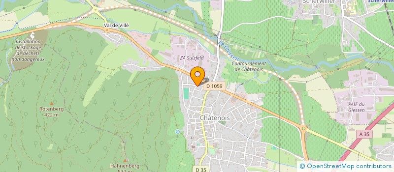 localisation de l'entreprise EVACI à CHATENOIS