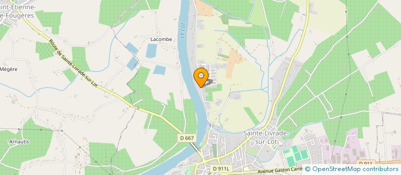 localisation de l'entreprise EVAD  SAINTE LIVRADE SUR LOT