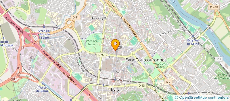 localisation de l'entreprise EVAD AND PARTNER'S  EVRY-COURCOURONNES